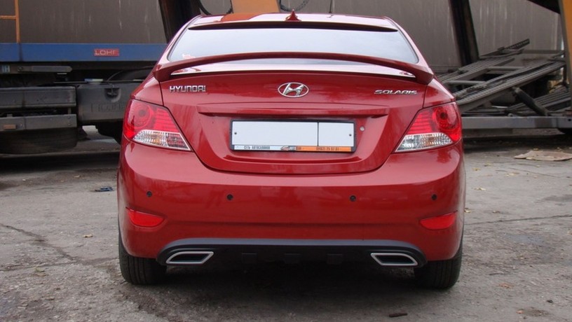Спойлер высокий для Hyundai Solaris (2010-2016) купить недорого с доставкой в Магнитогорск