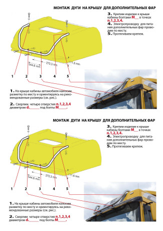Дуга на крышу для дополнительных фар DAF FT XF105.510-560 (2008-2013)(Нерж. Сталь) купить недорого с доставкой в Магнитогорск