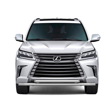 Защита переднего бампера двойная d63/63мм (НПС) LEXUS 450D (2015-н.в.) купить недорого с доставкой в Магнитогорск