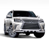 Защита переднего бампера двойная с зубьями d63/63мм (НПС) LEXUS 450D (2015-н.в.) купить недорого с доставкой в Магнитогорск